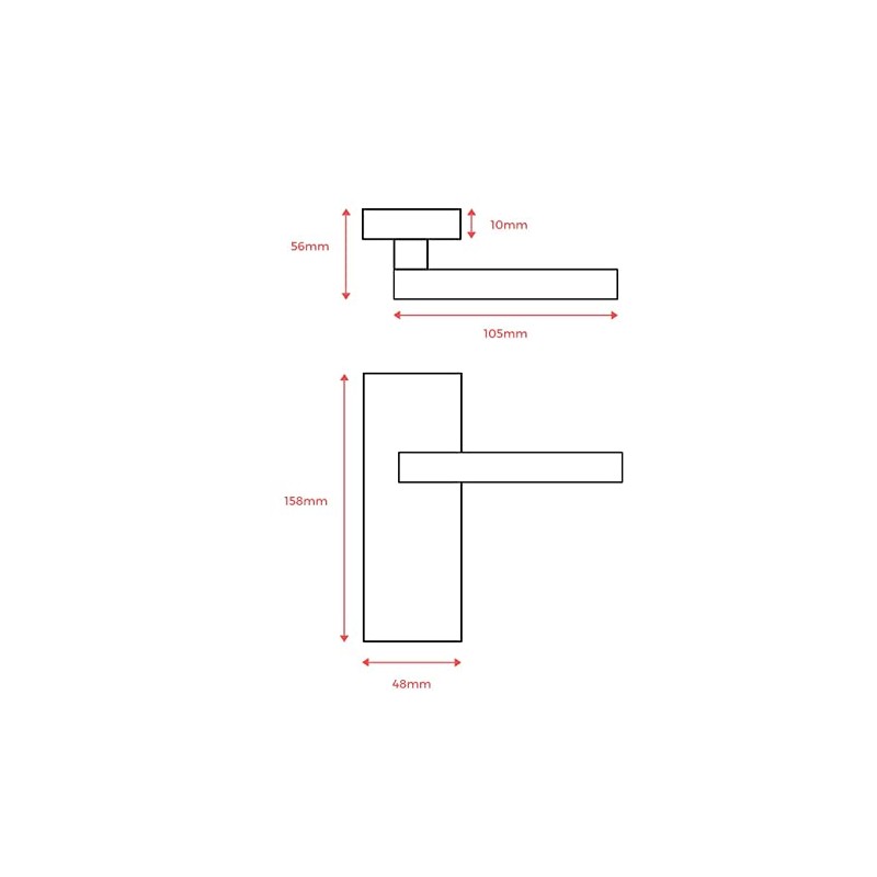 Designer Levers - Berkeley Modern Design Lever Door Handle -