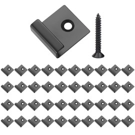 84 Pcs Composite Decking Clips with Screws Kit,Decking Fixings Starter Clips Metal,Decking Hidden End Clips Black Sets (8mm)