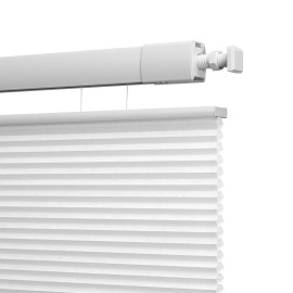 Smart Home Window Blinds No Tools No Drilling Install Cellular Shades Top Down Bottom up Honeycomb Blindscolor: Light Filtering White, size: 26.5"W x 64"H