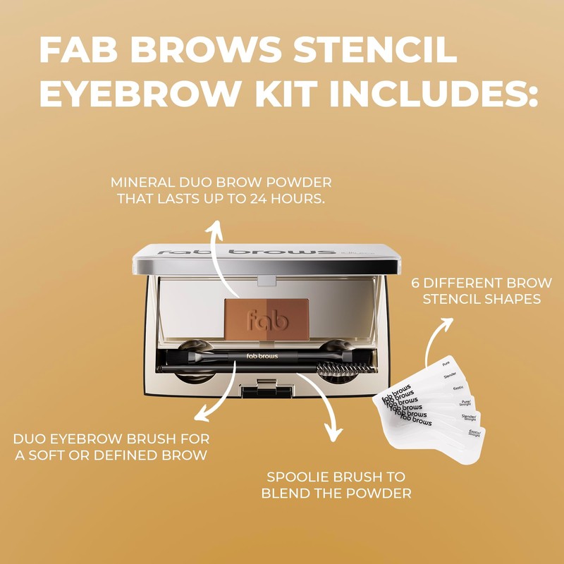 Fab Brows Duo Eyebrow Kit - Light / Medium Brown