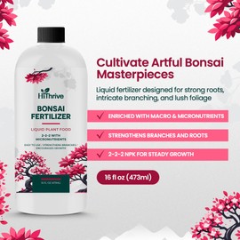 16oz Bonsai Fertilizer Liquid - Makes 96 Gallons of Bonsai Tree Fertilizer, Premium Liquid Plant Food, 2-2-2 NPK Formula, Enriched with Micronutrients for Healthy Roots, Branching & Foliage