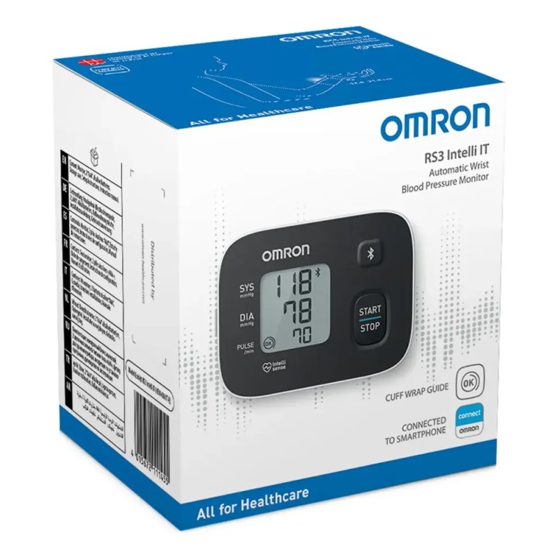 Omron Baumanómetro Rs3 Intelli It De Muñeca Con Bluetooth Ne