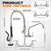 BZIMAK 21" Height Commercial Faucet with Sprayer, Commercial Sink Faucet,