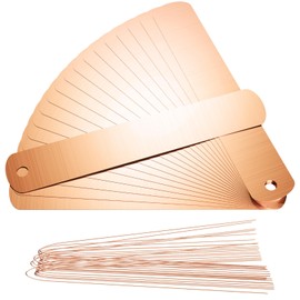 Cosmos 20 Pack Metal Plant Labels Copper Tree Tags Double Sided Write On Metal Garden Tags Waterproof Reusable Plant Markers for Outdoor Greenhouse Vegetables Flower Identification