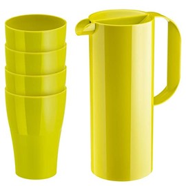 Koziol Rio & Roy Jug and 4 Cups Plastic Design Green