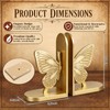 Wooden Butterfly Bookends, Solid Wood, Gold Finish Book Ends, Pair