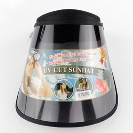 PRETYZOOM Transparent Visor Hat UV Protection Summer Sun hat Ultraviolet-proof Hat Anti-UV Visor for Summer (Black)