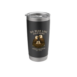 Big Bear Lake California Eagles Jackie and Shadow Stainless Steel Insulated Tumbler