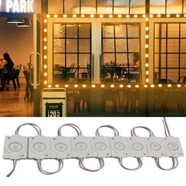 AOOYUANKE LED Module, LED Windows Lights 3000k Warm White Light 100pcs 3030SMD 150LM Per LED Module IP65 Waterproof for Advertising Signs with Tape Adhesive Backside (Power Supply NOT Included)