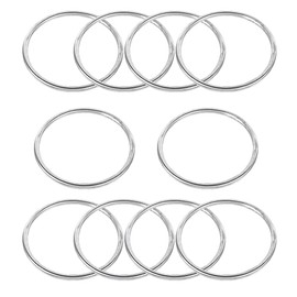 10 Pcs Welded Round Rings Alloy Welded O Rings Multi-Purpose Sliver Metal O Rings for Craft DIY Accessories Belts Dream Catcher Craft DIY Jewelry Making (50MM)