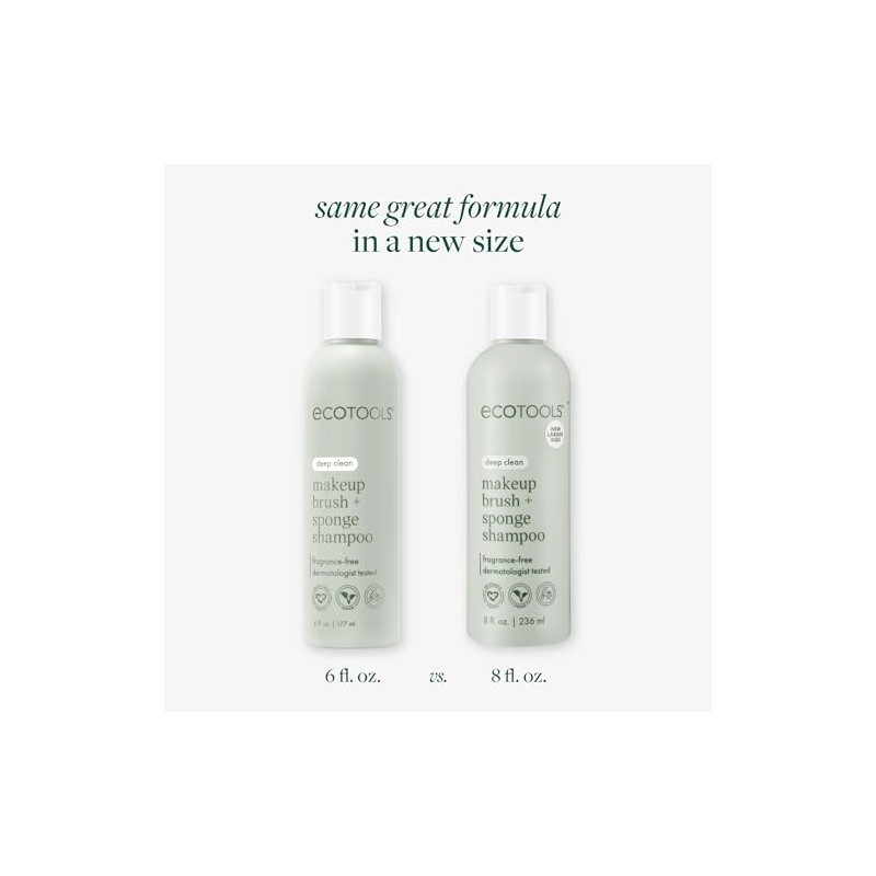 EcoTools - Shampoo Limpiador para Brochas y Esponjas de Maquillaje,
