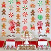 Christmas Gingerbread Theme Decorations Gingerbread Garlands 8PCS Xmas Party Decorations
