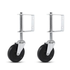 Fence Gate Wheel gate Wheels for Wooden gate - 4" Rubber casters Set of 4 Heavy Duty, 250 lbs Load Capacity