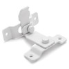 Wocoe 90 Degree Flip Door Sliding Latch, Matte White Stainless