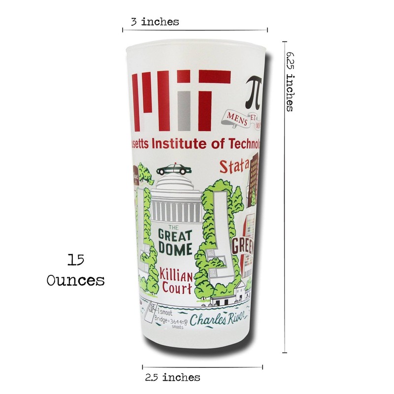 Catstudio Drinking Glass, Massachusetts Institute of Technology Glass Cup for