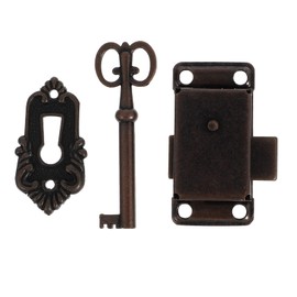 Angoily Cabinet Door Lock Antique Vintage Replacement Cabinet Lock Furniture Lock with Key for Mailboxes Lockers Jewellery Box Wooden Box Tool Box Set of 2