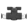 Hand Valve Pneumatic Quick Connector 2-Way Valve Fitting Adapter BUC