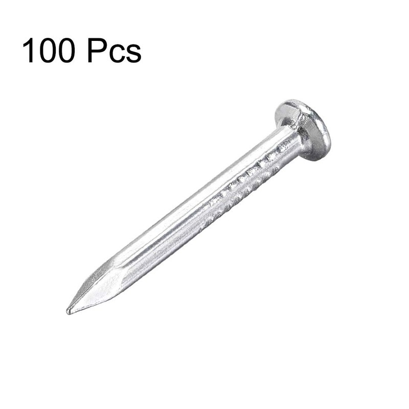 TOP-VIGOR 100Pcs Hardware Nails, 2.4mmx25mm Fiber Concrete Cement Wall Point