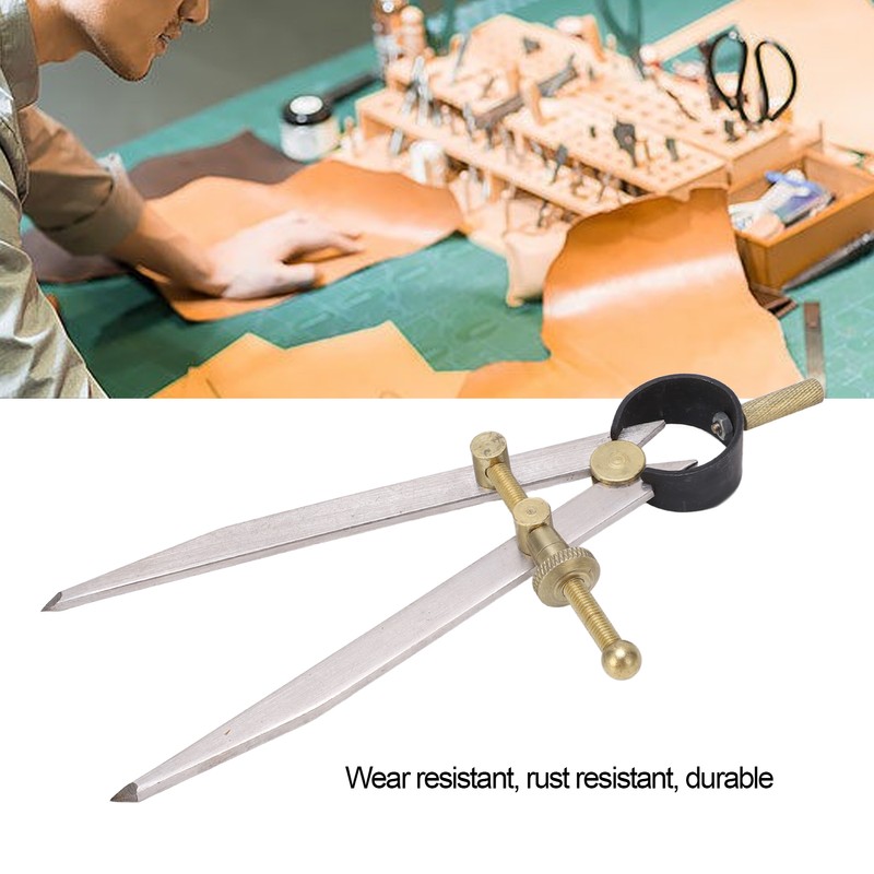 Wing Divider High Accuracy Rust Resistant Gold Adjustable Lockable Leather