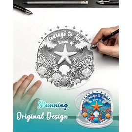 CHURYUML Ocean Sobriety Coin - Non-Religious AA Coins, Sober Chip Inspirational Sobriety Gifts Recovery Medallions Affirmation Token Sober Gift for Men and Women Celebrating Sobriety