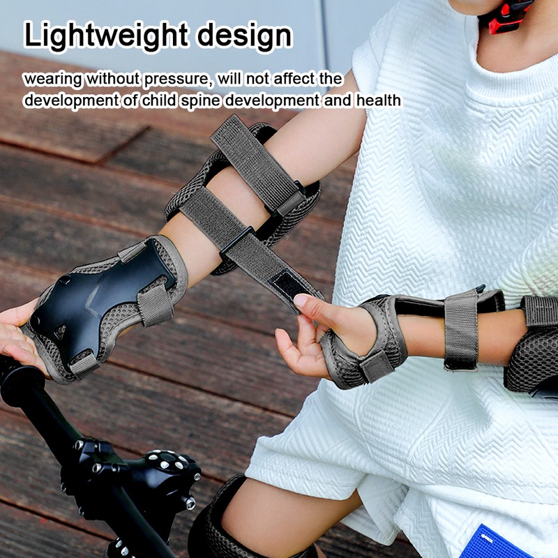 7PCS Child Protective Gear Set Roller Skating Helmet Wrist Elbow