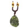 DYFUHO Moldavite Crystal Meteorite, Raw Stone Tectite Necklace, Czech Meteorite