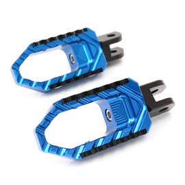 Autobahn88 Motorcycle Footpeg (Front/Rider - Touring-Type with No-Extension), compatible with Kawasaki ZX-6R Ninja ZX-600 (1995-2002) (Blue)