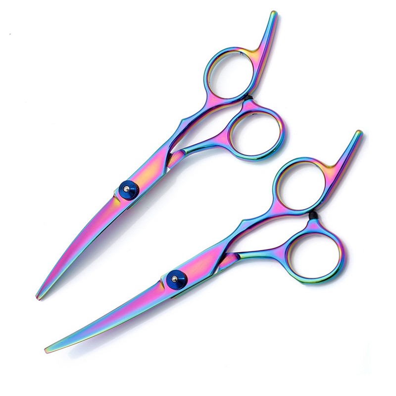 Pet Hair Scissors Professional Stainless Steel Trimming Colorful Safety Pet