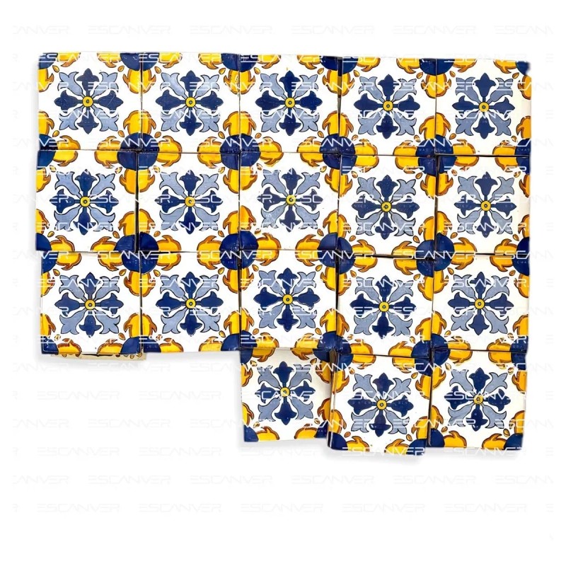 45 Pieza Azulejo Talavera 10cm Diferentes Colore Confeti Msi