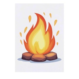 'Campfire' Temporary Tattoo - Water Resistant, Skin-Safe, Non-Toxic Transfer (TO00084619)