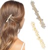 MOTIBACK Pearl Hair Clips Barrettes for Women - 4PCS Elegant