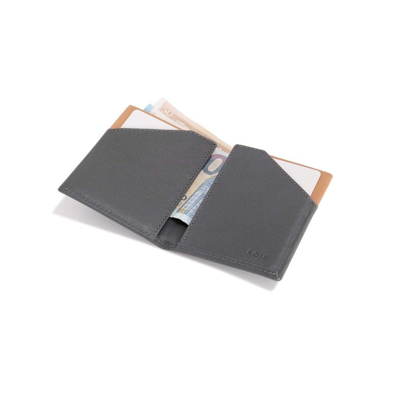 ROIK Small Men's Wallet - Leather Slim Wallet Without Coin