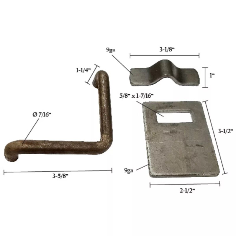 Hardware Store 3 1/2" Gate Latch with Bracket &Door Keeper