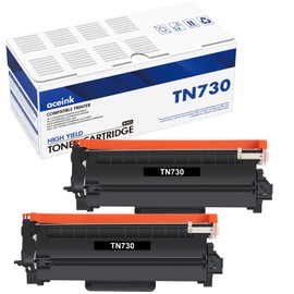 TN-730 TN730 MFC-L2710DW Toner Cartridge: 2 Pack Black High Yield TN 730 TN760 Toner Compatible for HL-L2395DW HL-L2370DW HL-L2390DW HL-L2350DW HL-L2370DW MFC-L2750DW MFC-L2710DW DCP-L2550DW Ink