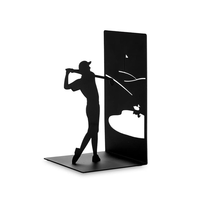 balvi Bookend Backswing Colour Black Bookend for Your Books in