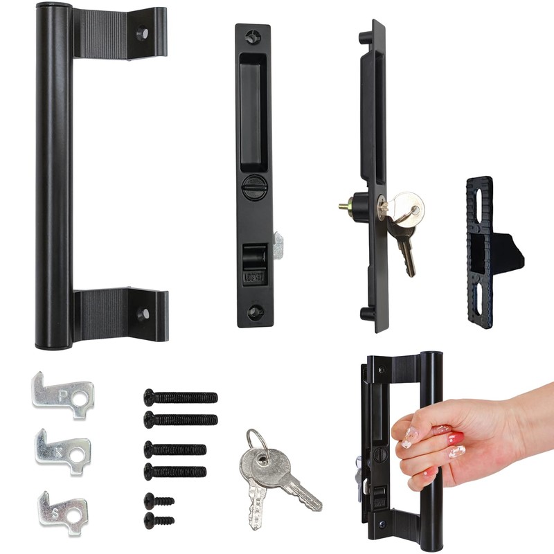 Young Dance Sliding Glass Door Handle Set with Lock -
