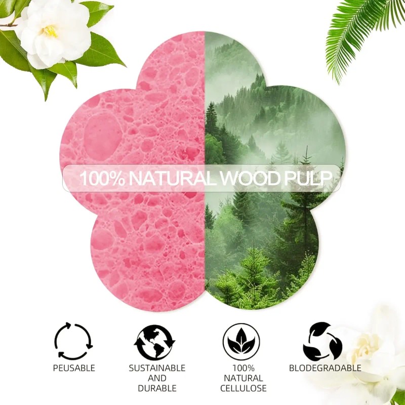 20 Pzs Esponja Facial Comprimida Para Limpieza Y Exfoliación