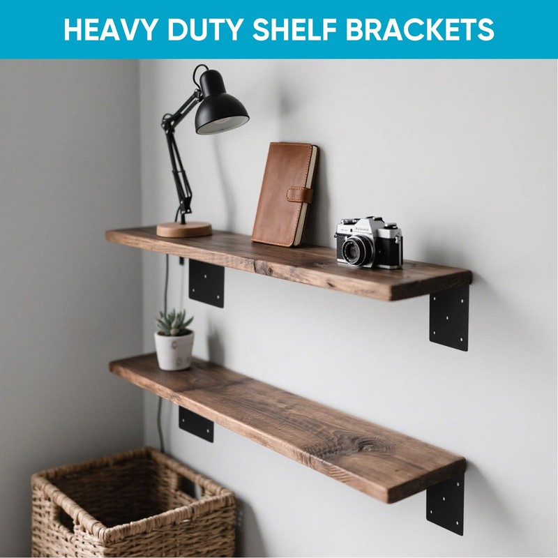 Heavy Duty Steel Corner Brackets 4pcs,6"x6"x5" L Right Reinforced Angle