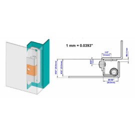 mesan LOT OF 2 INDUSTRIAL DOOR CONCEALED HINGES. PART # 195.2