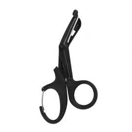 Emapoy Medical Scissors With Carabiner, 7" Bandage Scissors Trauma Shears, Fluoride Coated Non-Stick Blades Stainless Steel Shears For Doctor, Nurses, Nursing Students (Black)