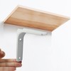 Kemcatui 3x3 Inch L Bracket Heavy Duty, 4Pcs Metal Shelf