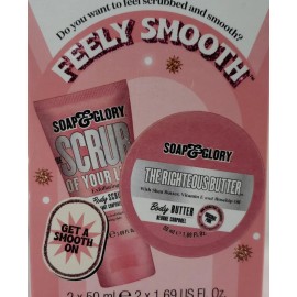 Soap & Glory Feely Smooth Body Duo Gift Set, Body Butter & Body Scrub
