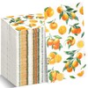 Funrous - Servilletas de cítricos de color naranja con naranjas,
