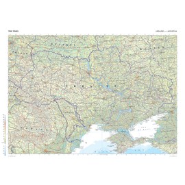 The Times Atlas: Ukraine and Moldova - Compact - 22.25 x 16.25 inch Poster - Front Lamination
