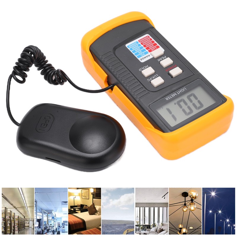 LX1330B Handheld Illuminance Meter Digital Light Meter Photometer 0.1 Lx~200000Lx