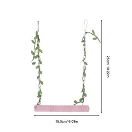 NOLITOY Wooden Bird Swings, Standing Hanging Perch Hammock Parakeet Toys for Budgie Conure Cockatiel MynahOther Small Birds