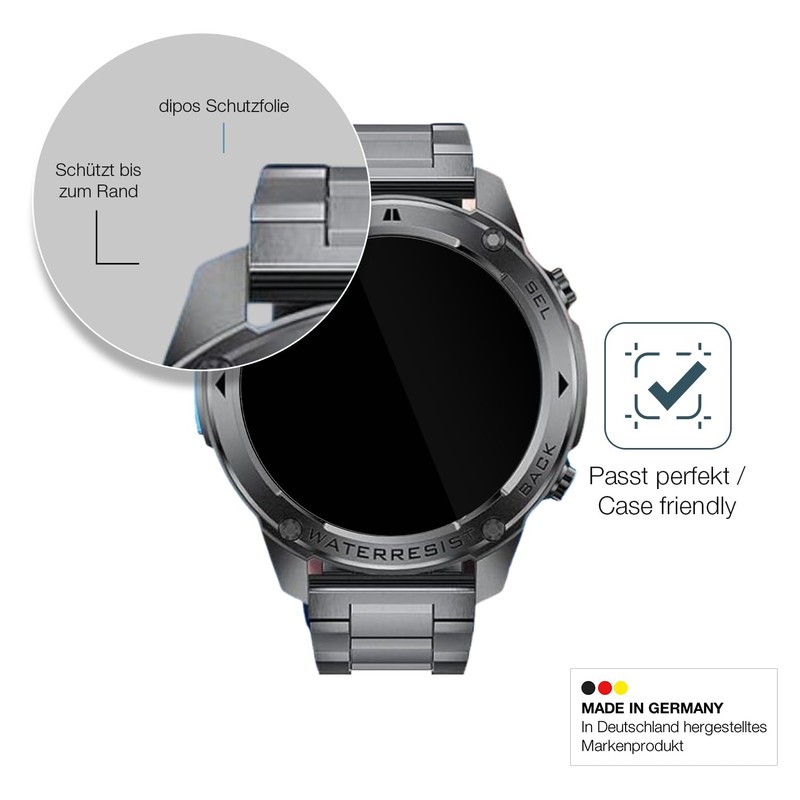 dipos I 2x Screen Protector 9H Clear Compatible with Lige