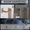 JRZOO 2 Pack Wrap Around Curtain Rods Wood, Blackout Heavy