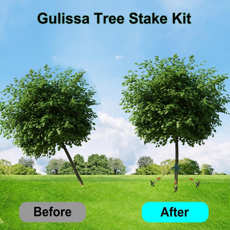 Tree Stake Kit, Heavy Duty Tree Stake Kits Include 3