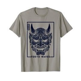 Japanese Devil Demon Hannya Oni Mask Yokai Oni Face Mask T-Shirt